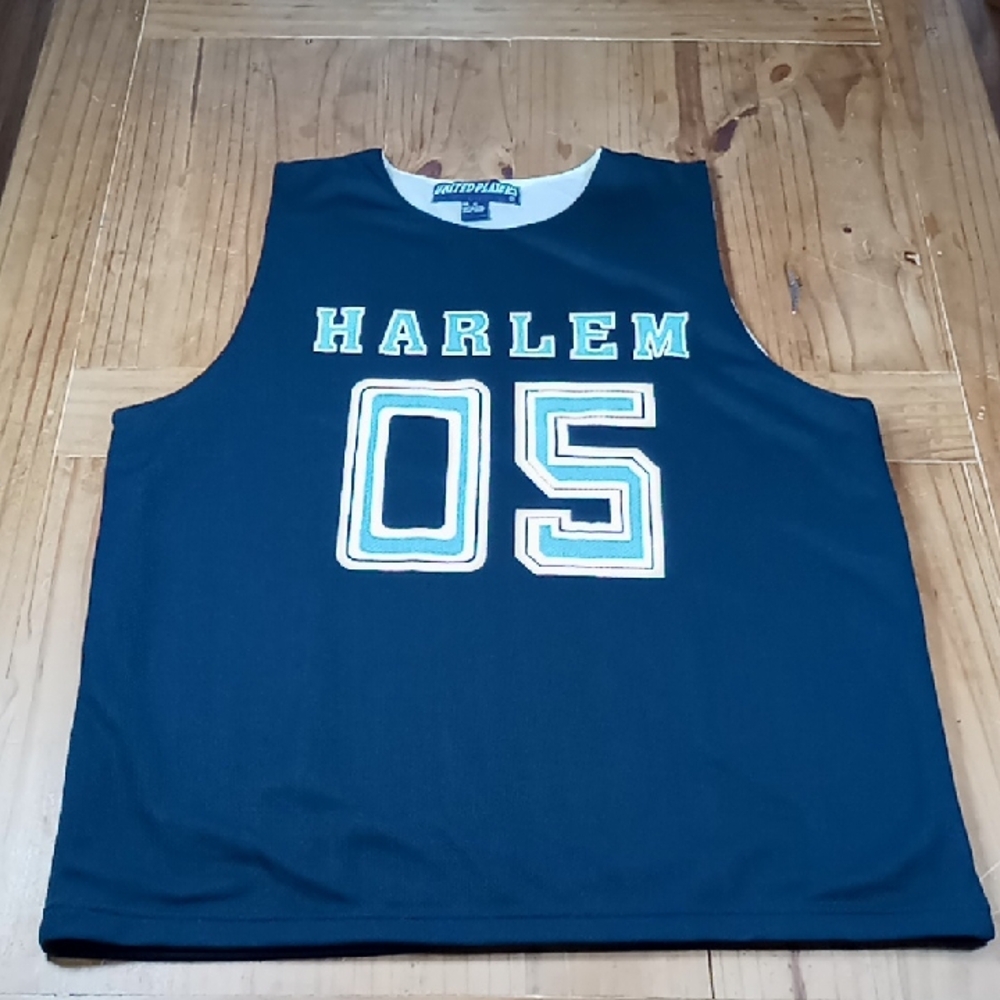 United Players Harlem 05 Navy Sleeveless Jersey Men's Size Medium